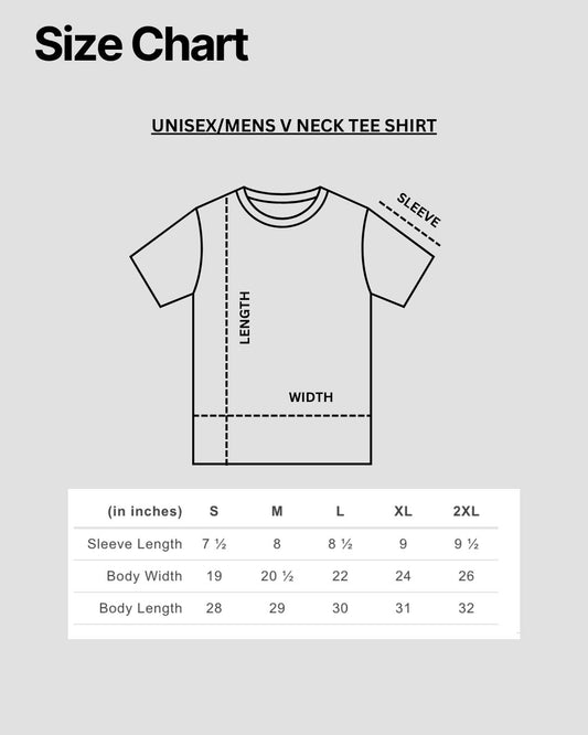 Unisex Mens Live Long and Prosper Salute V-Neck Tee in Charcoal