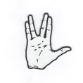 Load image into Gallery viewer, Star Trek Vulcan Salute Embroidered Sticker Patch - Leonard Nimoy's Shop LLAP