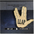 Load image into Gallery viewer, LLAP Enamel Pin With Vulcan Hand Salute - Leonard Nimoy's Shop LLAP