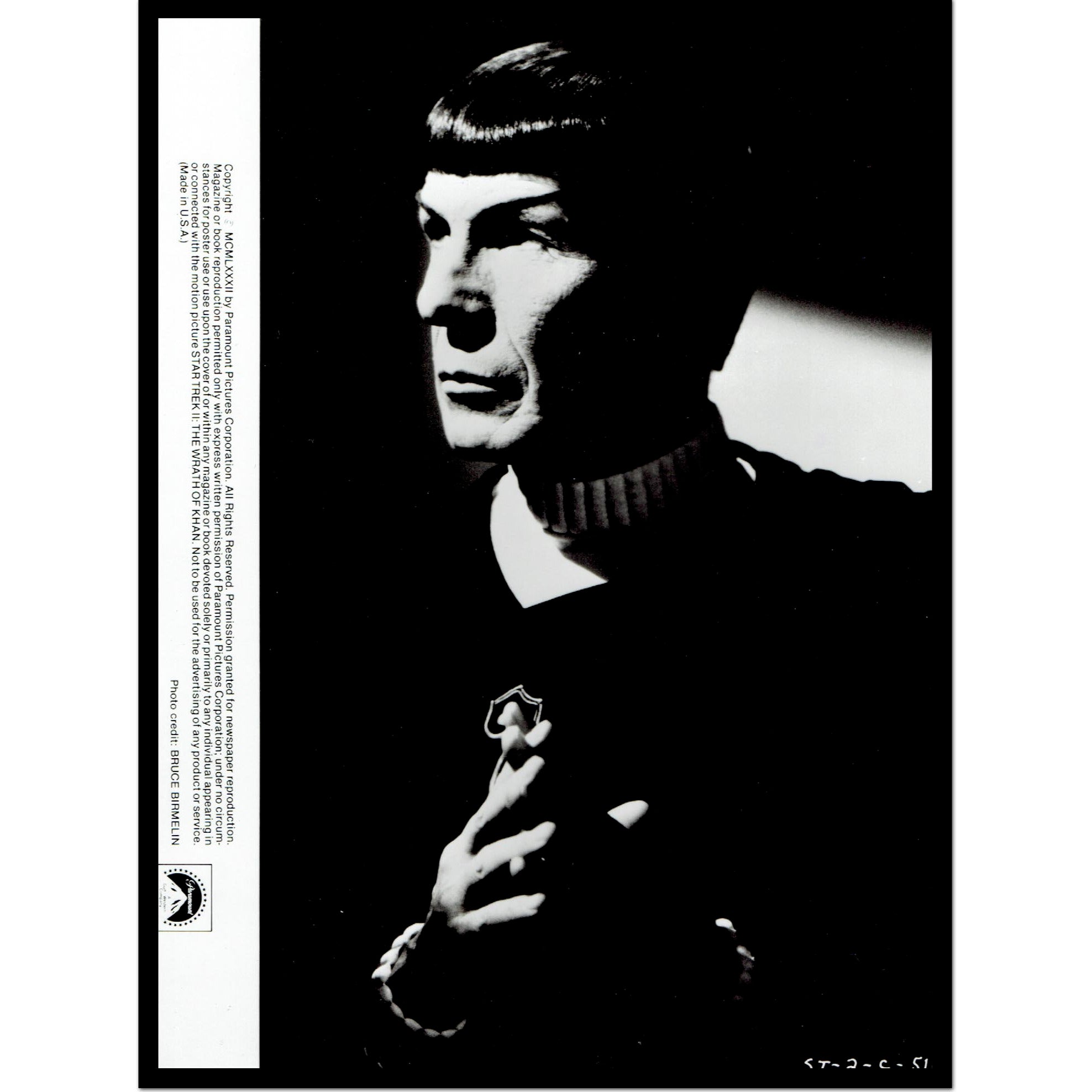 Star Trek and Mr. Spock Unsigned Photos from Leonard Nimoy's Personal Collection