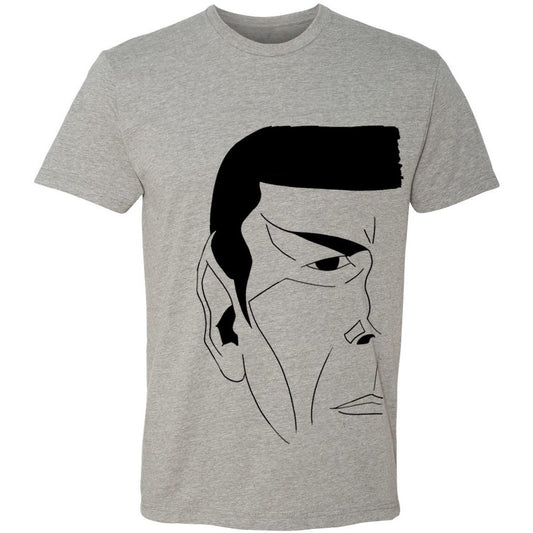 "The Vulcan" Crew Neck Tee in Heather Grey - Unisex and Ladies Sizes - Leonard Nimoy's Shop LLAP