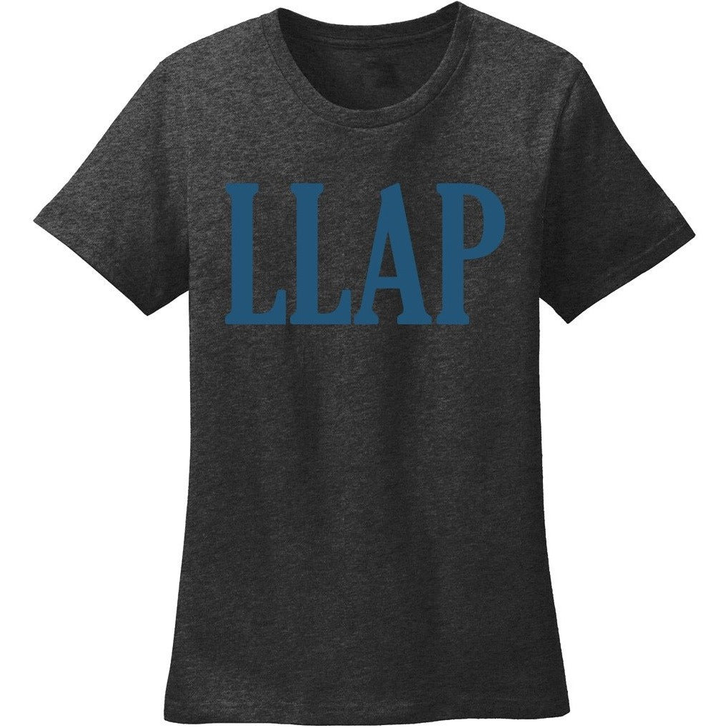 LLAP Crew Neck Tee in Charcoal Heather - Unisex and Ladies Sizes - Leonard Nimoy's Shop LLAP