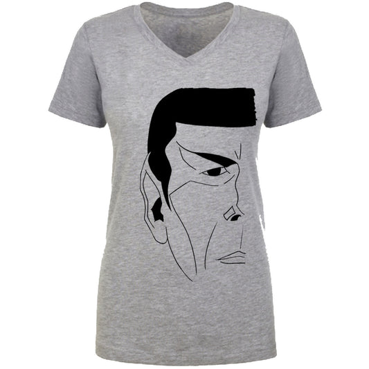 "The Vulcan" V-Neck Tee in Heather Grey - Unisex and Ladies Sizes - Leonard Nimoy's Shop LLAP