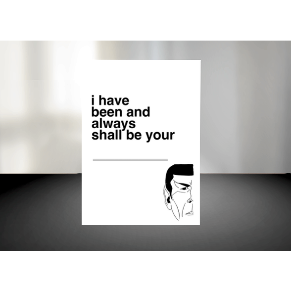 Spock's Quote: Fill-in-the-Blank Greeting Card For Any Occasion - Leonard Nimoy's Shop LLAP