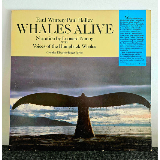 "Whales Alive" Vinyl Record, by Paul Winter and Paul Halley, with Narration by Leonard Nimoy