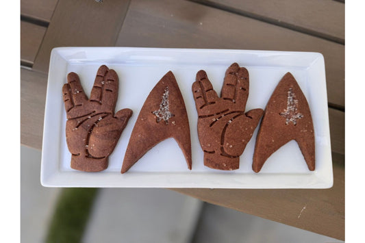 Star Trek Inspired Shortbread Cookies - Gift Box of 6 Homemade Cookies