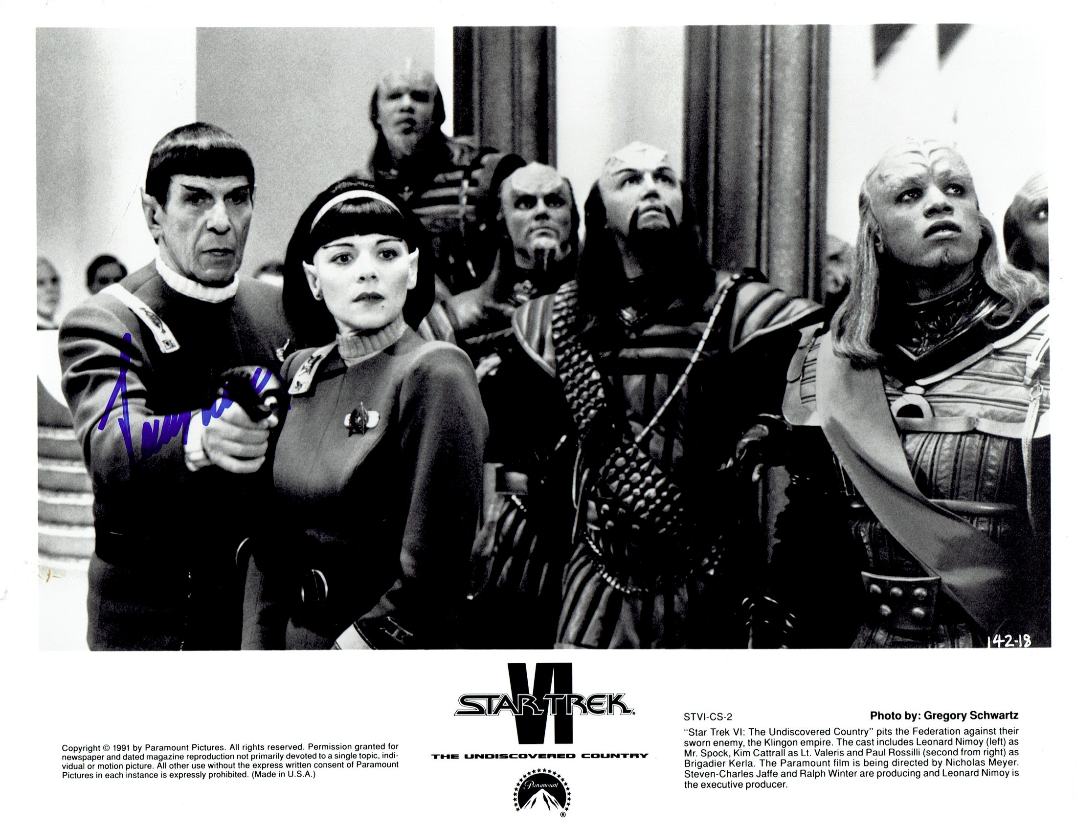 Leonard Nimoy/Mr. Spock, Signed Autographs from His Personal Collection