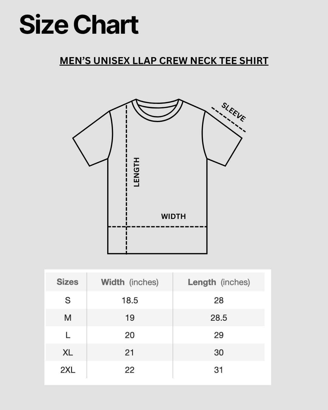 LLAP Crew Neck Tee in Black - Unisex Mens Fit