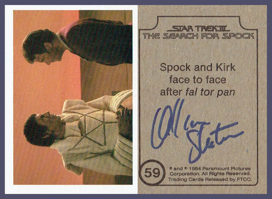 Star Trek III: The Search for Spock - Movie Trading Card Signed by William Shatner - Shop LLAP