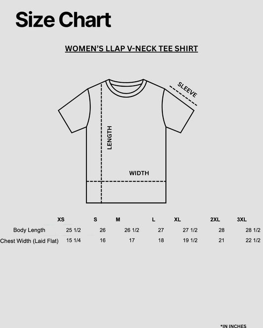 LLAP V-Neck Shirt in Black - Ladies Fit