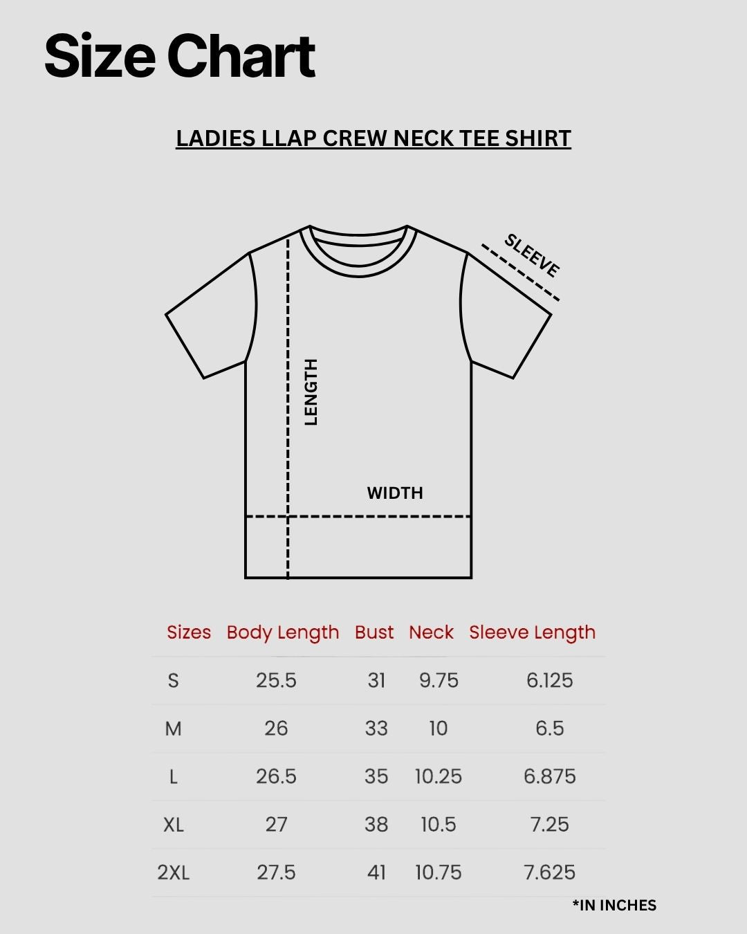 Ladies Graphic LLAP Crew Neck T-Shirt in Black