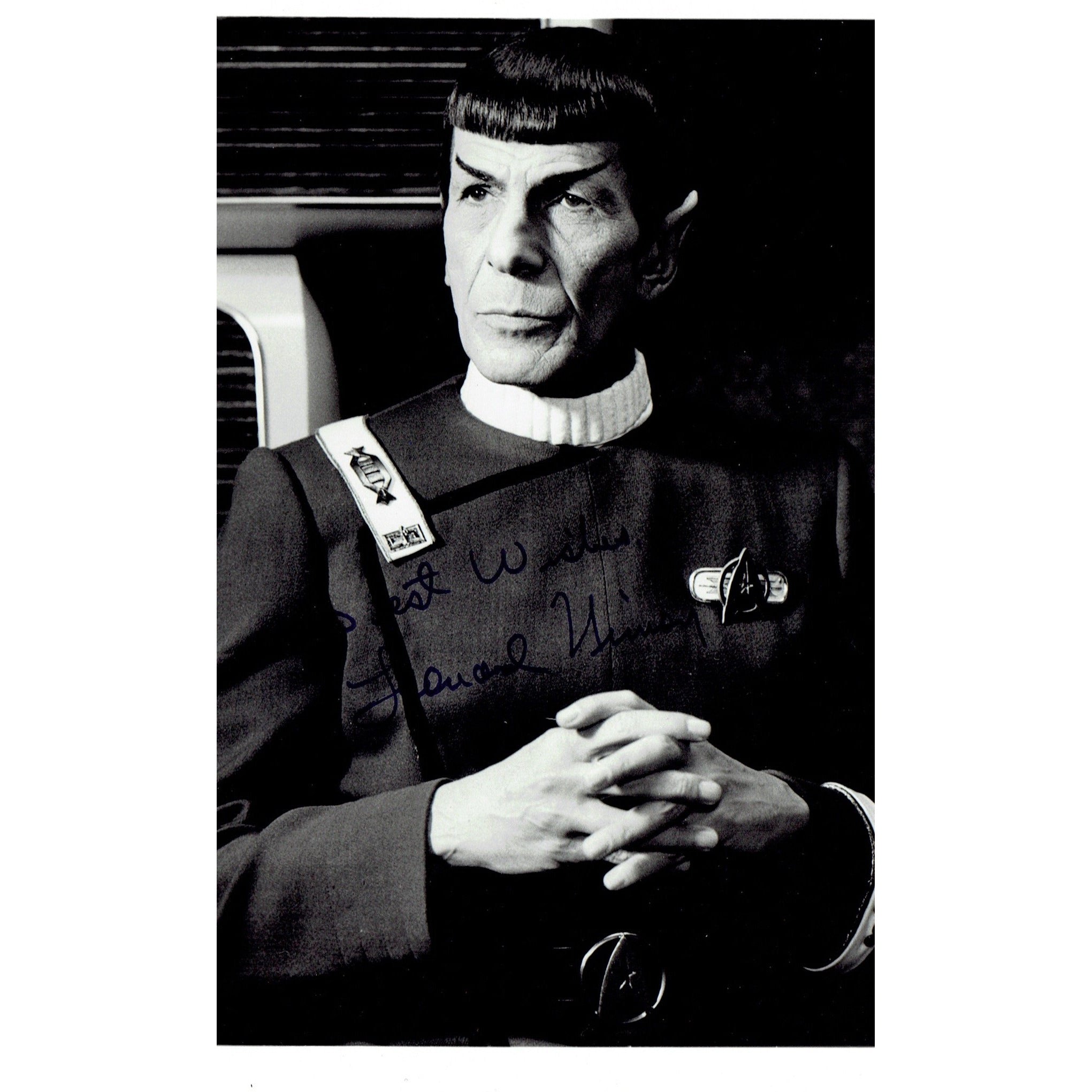 Leonard Nimoy, as Mr. Spock, Signed Autograph from His Personal Collection