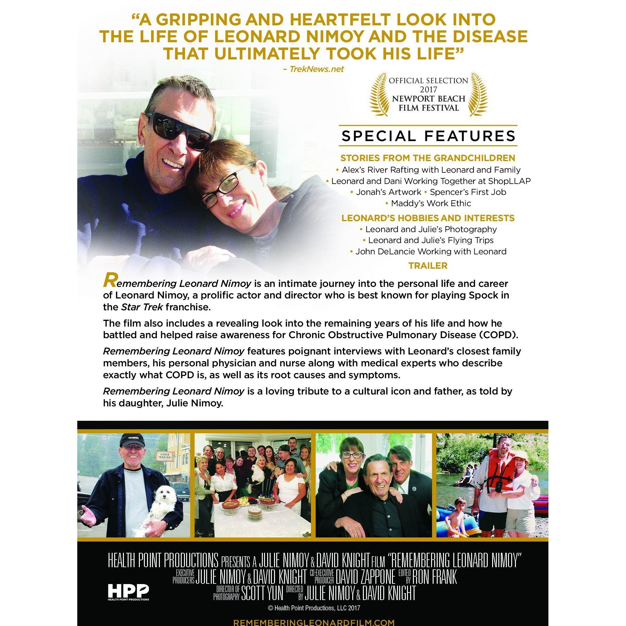 Remembering Leonard Nimoy - DVD - Special Director’s Edition - Leonard Nimoy's Shop LLAP