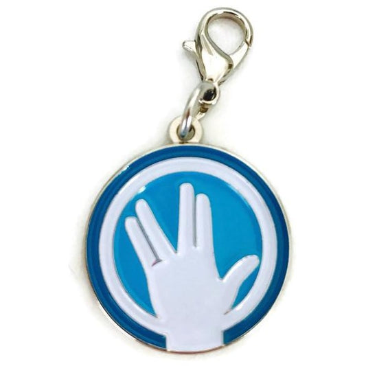 Vulcan Hand Salute Pet Collar Charm/Zipper Pull - Leonard Nimoy's Shop LLAP