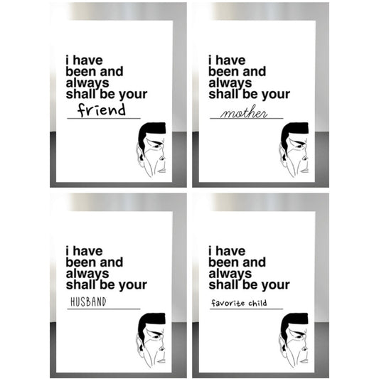 Spock's Quote: Fill-in-the-Blank Greeting Card For Any Occasion - Leonard Nimoy's Shop LLAP