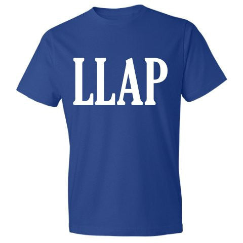 LLAP Crew Neck Tee in Royal Blue - Unisex and Ladies Sizes - Leonard Nimoy's Shop LLAP