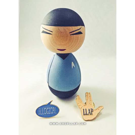 "Illogical" Speech Bubble Enamel Pin - Leonard Nimoy's Shop LLAP