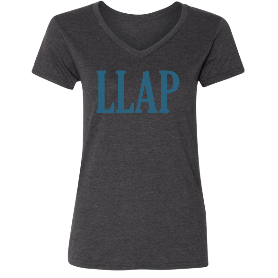 LLAP V-Neck Shirt in Heather Charcoal - Unisex and Ladies size - Leonard Nimoy's Shop LLAP