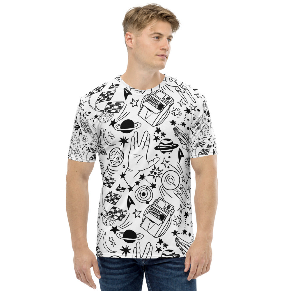 Men's Trekkie Sketch All-over T-shirt