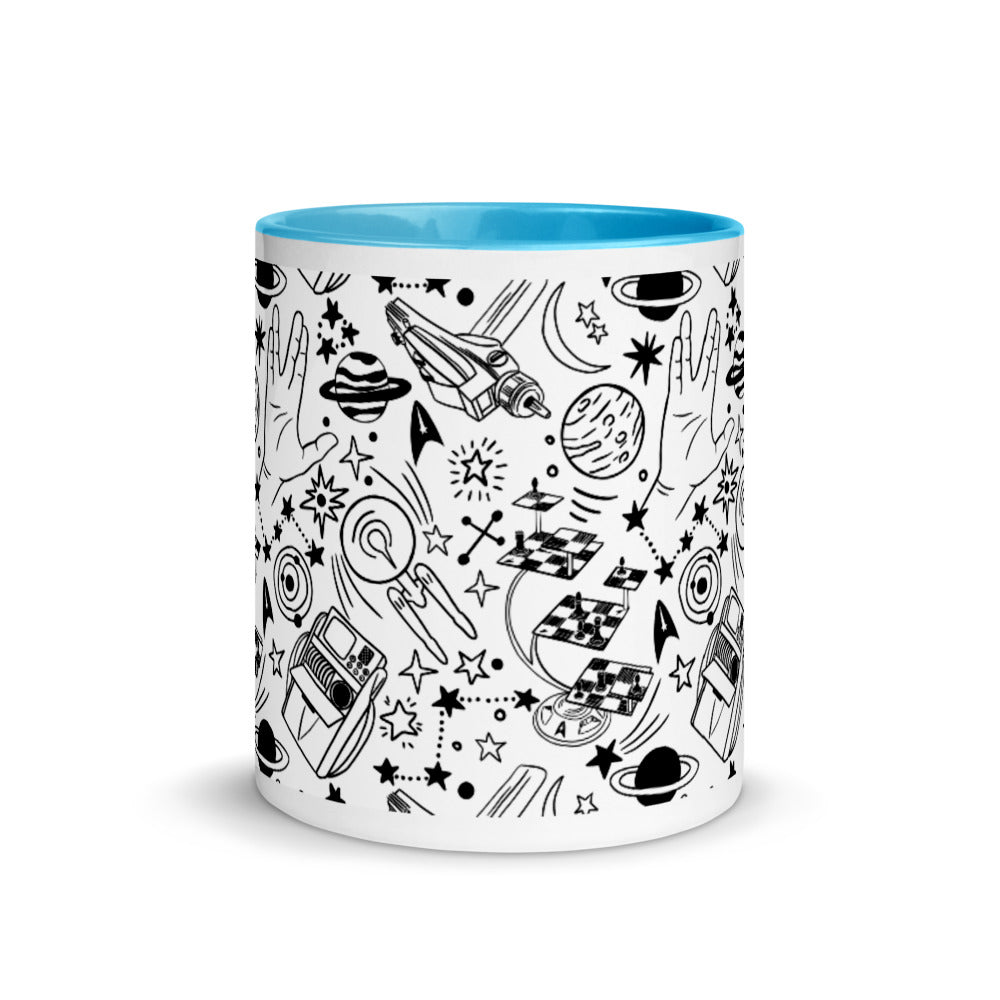 Trekkie Sketch Mug with Colored Interior