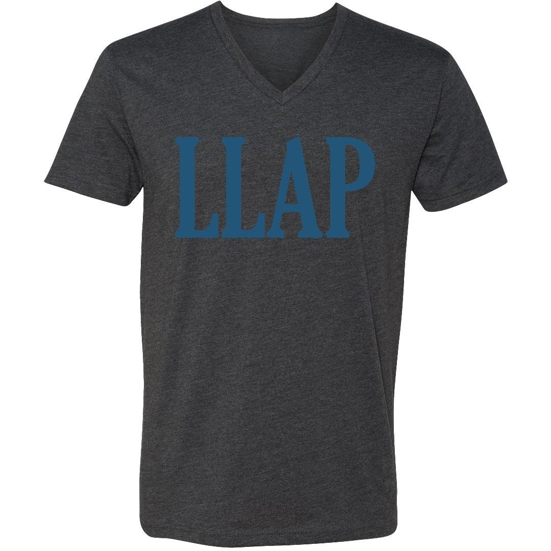 LLAP V-Neck Shirt in Heather Charcoal - Unisex and Ladies size - Leonard Nimoy's Shop LLAP
