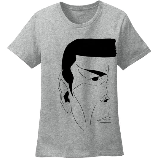 "The Vulcan" Crew Neck Tee in Heather Grey - Unisex and Ladies Sizes - Leonard Nimoy's Shop LLAP