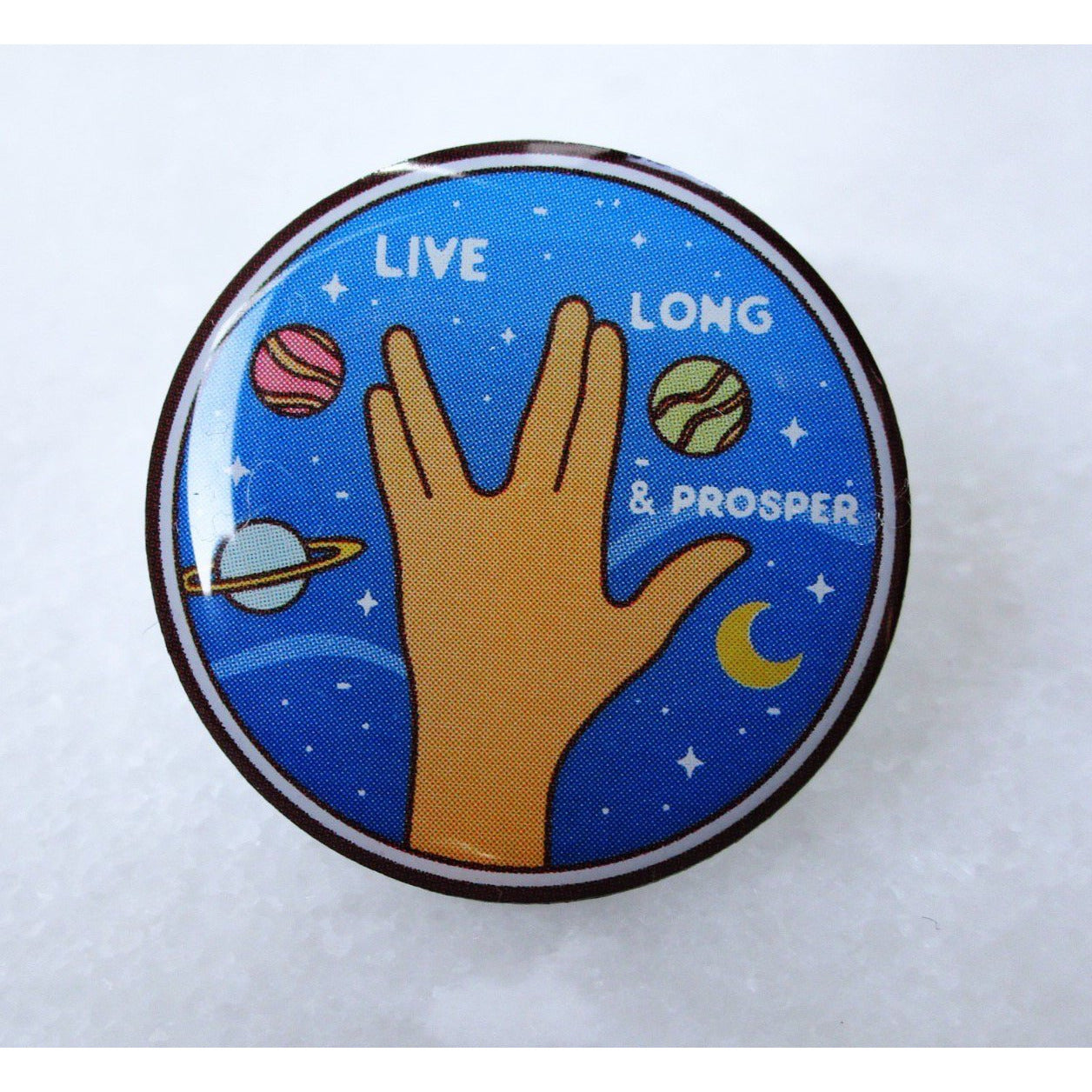 Live Long and Prosper Galaxy Lapel Pin - Leonard Nimoy's Shop LLAP