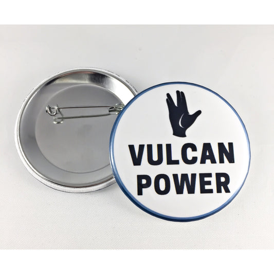 VULCAN POWER Pin-Back Button - Leonard Nimoy's Shop LLAP